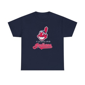 Cleveland Indians Printed T-Shirt Chief Wahoo Great Vintage Sports Collectible