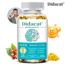 Brain PLUS Supplement for Memory & Focus - Nootropics for Concentration & Energy