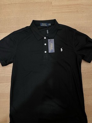 Schwarzes Polo Hemd mit Weißen Logo Neu Größe Gr. M Top Zustand