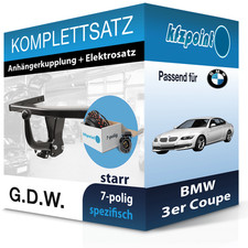 Für BMW 3er Coupe 06.06- G.D.W. Anhängerkupplung starr + 7polig E-Satz neu