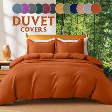 Soft Reversible Duvet Cover Bedding Set Queen King Microfiber Comforter Cover US