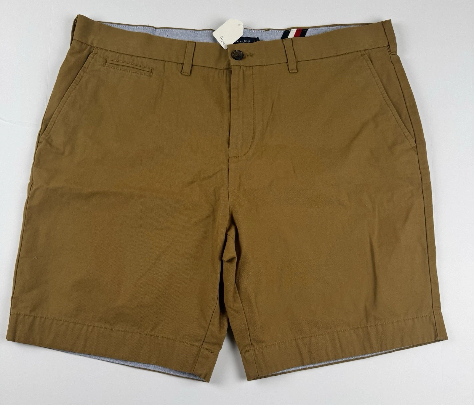 Tommy Hilfiger Chino Shorts Mens 38 Brown Flat Front Casual NWT Classic Fit