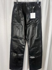 PISTOLA taylor vegan black faux leather pants barrel leg size 29 NEW
