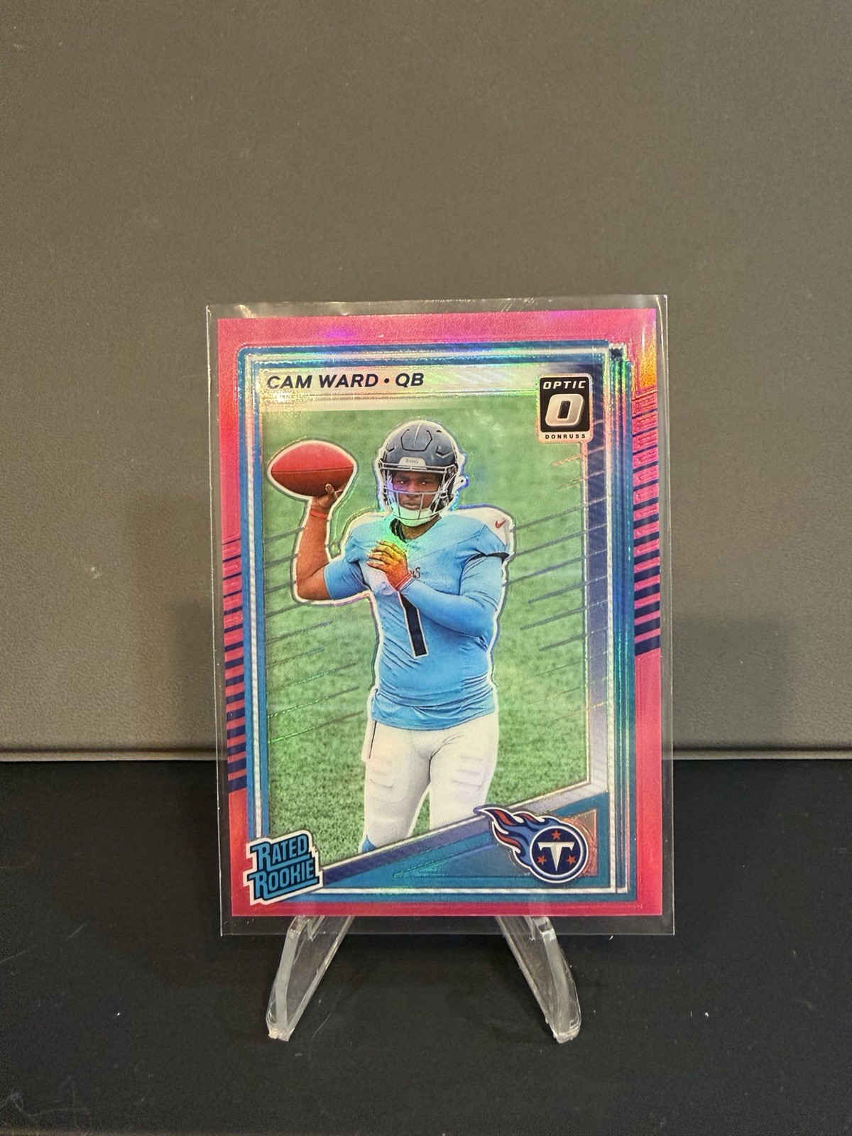 2025 Panini Donruss - Rated Rookie Cameron Ward #350 Optic Preview Pink Prizm