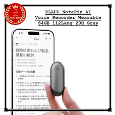 PLAUD NotePin AI Voice Recorder Wearable 64GB 112Lang 20H Gray