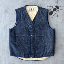 Vintage Y2K Carhartt 8SVL Denim Sherpa work wear vest