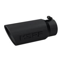 MBRP Black-Coated Round Rolled Edge Angle Cut Muffler Tip (4" IN, 5" OUT, 12" L)