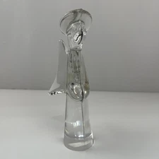 The Toscany Collection Angel 24% Lead Crystal Solid Clear Glass 9” Tall Japan