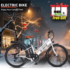 26" Electric Bike for Adults 750W Peak Motor, 35 Miles 25MPH 7 Speed Ebike