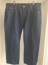 Vtg 90s Levi  s Jeans 501-0115 Button Fly USA Made Mens Size 40/30 Dark Wash