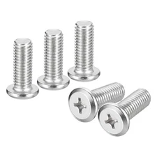 M10x25mm Flat Round Head Phillips Head Screw, 20Pcs Phillips Drive Machine Screw