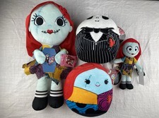 Tim Burton s The Night Before Christmas Jack Skellington Plush Sally Plush Lot