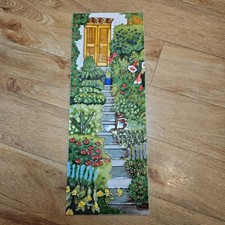 Long Tile Wall Decor Decoration Floral Flowers Garden Path Hanging Multi Colour 