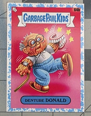 2021 Topps Garbage Pail Kids Food Fight #64b DENTURE DONALD Blue Parallel 02/99