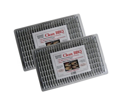 #ad Clean BBQ Disposable Aluminum Grill Liners Set of 24 Sheets Grill Toppers $84.07
