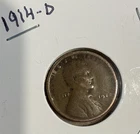 1914 D 💰Lincoln Wheat Copper Penny Weak Mint Mark VF Condition Rare Piece.