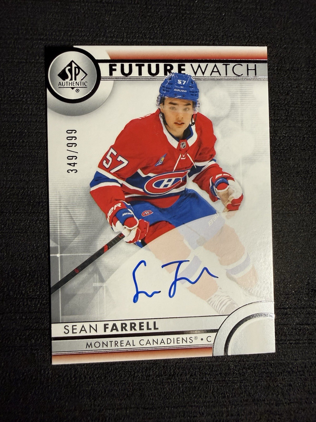 2023 SP AUTHENTIC #112 SEAN FARRELL AUTO RC FUTURE WATCH ROOKIE /999
