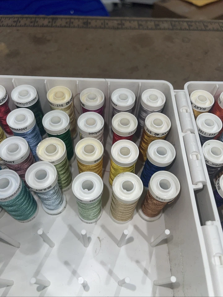Lot of 96 Spools of SULKY 40 Rayon Thread 942 943 New & Partial with Carry Case - Image 2 of 4