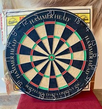 Rare Bottelsen Hammer Head Official Bristle Dartboard Made in England Box/Darts