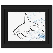 Wyland- Original Sumi Ink Painting "Killer Whale"