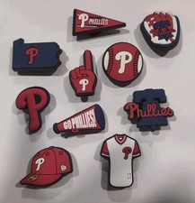 Philadelphia Phillies Baseball Team Charm For Crocs Shoe Charms - 10 Pieces