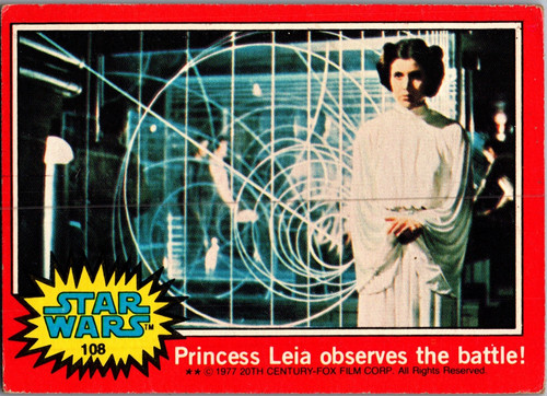 1977 Topps Star Wars #108 Princess Leia observes the battle! — TAG (grade unconfirmed)