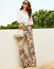 NWT Lilly Pulitzer Polyanna High-Rise Palazzo Pant in Rutabaga El Morocco