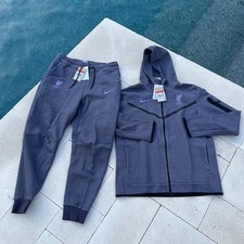 NIKE L.F.C. Sportswear Tech Fleece Full Zip Hoodie Jogger Set Men's Size L Gray