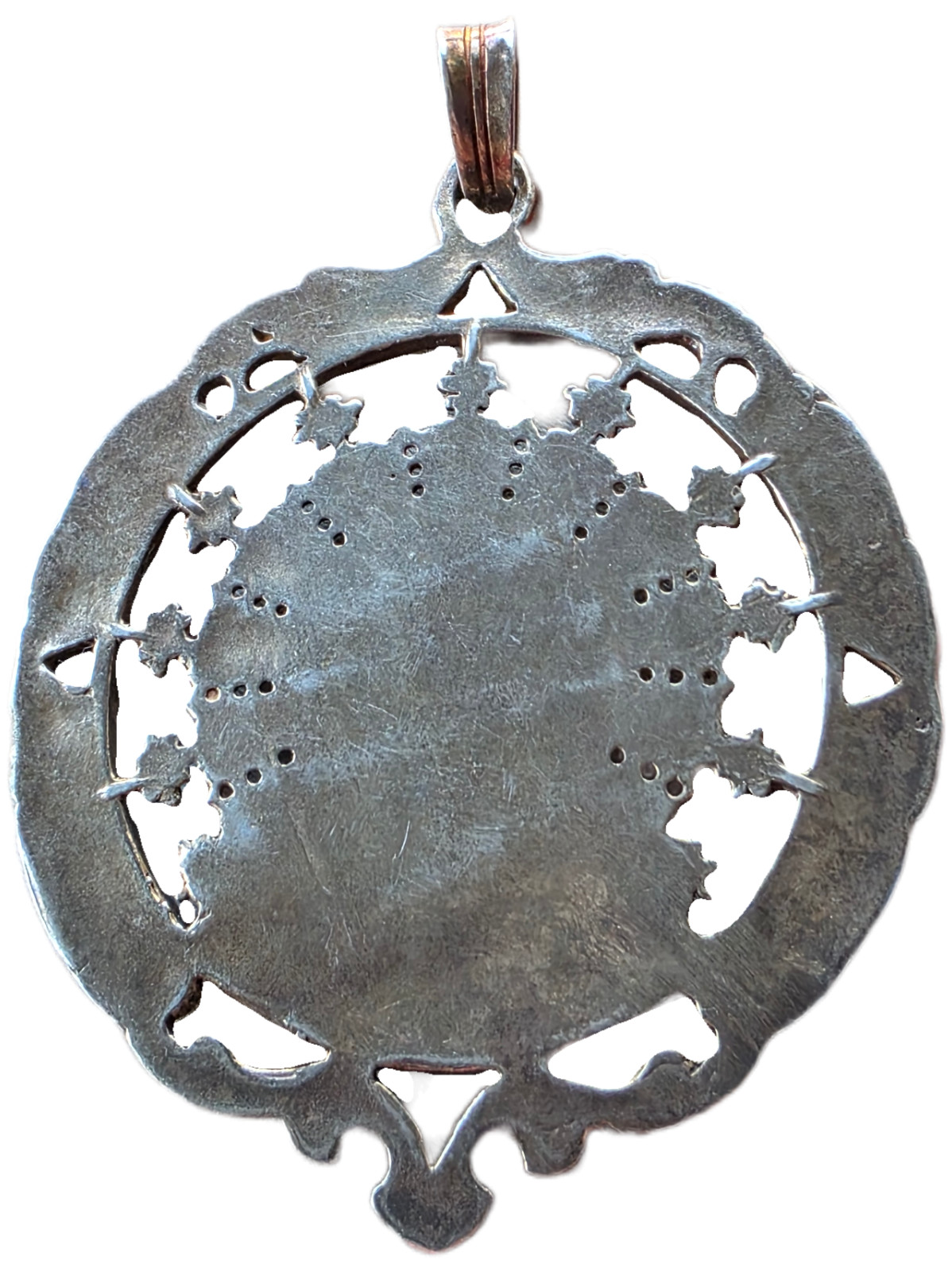 Exceptional antique solid silver Virgin Mary meda… - image 9