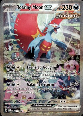 Roaring Moon ex 251/182 Special Illustration Rare Paradox Rift Pokemon Holo NM