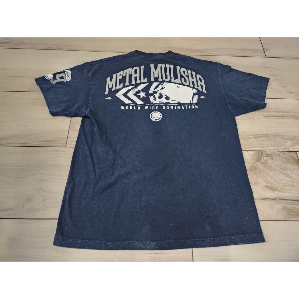 Camisa Mulisha De Colección Para Hombres Metal XL Negra Logo Calavera Gráfico Adulto Y2k Años 2000 Foto 3 de 4