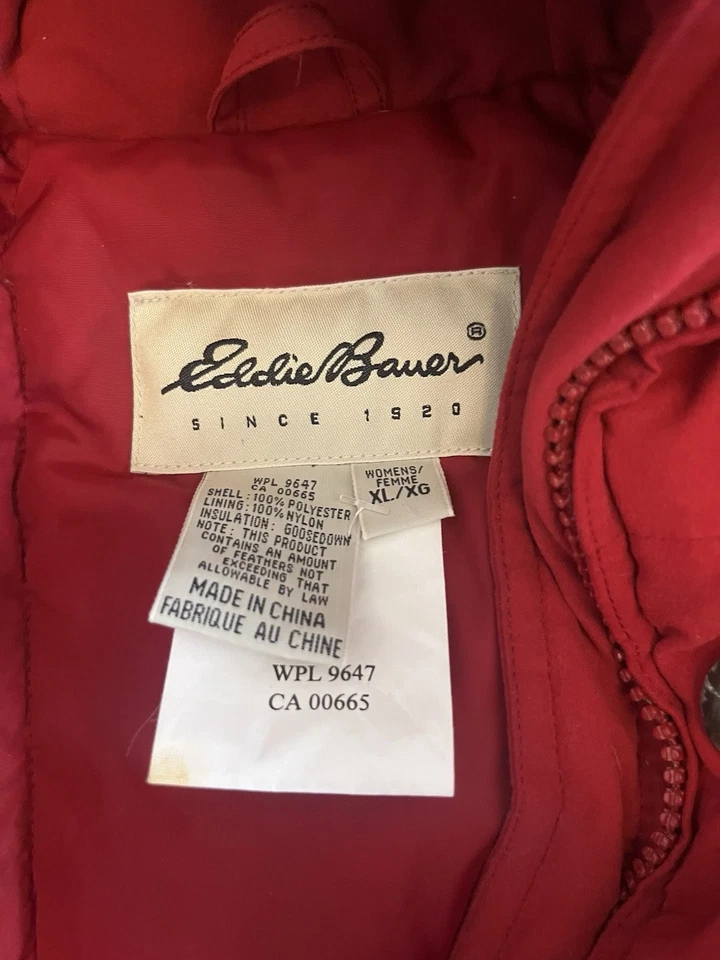 Eddie Bauer Goose Down Polar Parka Sheep Fur: women’s XL - Good Condition - Image 4 of 4