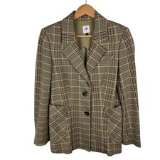 Cabi Pastime Plaid Blazer Jacket Size 4 Academia Career Business Fall Preppy