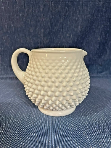 Fenton 1950's Hobnail Milk Glass Ball Pitcher Vintage White Rare