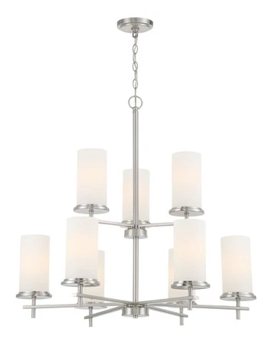 Minka Lavery 4099 Haisley 9 Light 32"W Vantage Candle Chandelier - Nickel - Picture 2 of 3