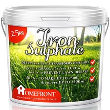 Homefront Lawn Fertiliser 2.5kg Pure Lawn Iron Tonic Sulphate Grass Feed 2500m2