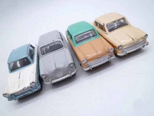 VINTAGE DINKY TOY CARS: 166 SUNBEAM 168 SINGER 175 HILLMAN 189 TRIUMPH 1950/60s