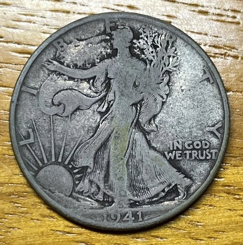 1941 Key Date Liberty Walking Silver Half Dollar Good Circulated Condition