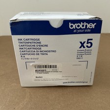  5 Pack NEW Genuine Brother LC201C High-Yield Cyan Ink Cartridges, Exp 7/2025