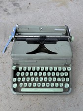 HERMES 2000 TYPEWRITER. SEAFOAM GREEN. PICA S6.SWISS MADE. 1956. Pre-Owned thumbnail