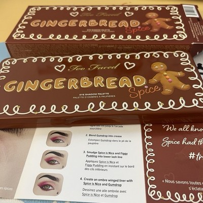 Too Faced Gingerbread Spice Eyeshadow Palette Pressed Powder Gumdrop Gingerbread
