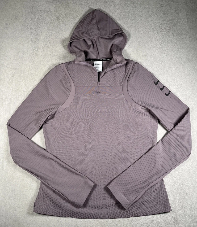 Nike Therma-Fit ADV 1/4 Zip Hoodie Women M Purple Advanced Tech Sweatshirt-EUC - Image 2 of 4