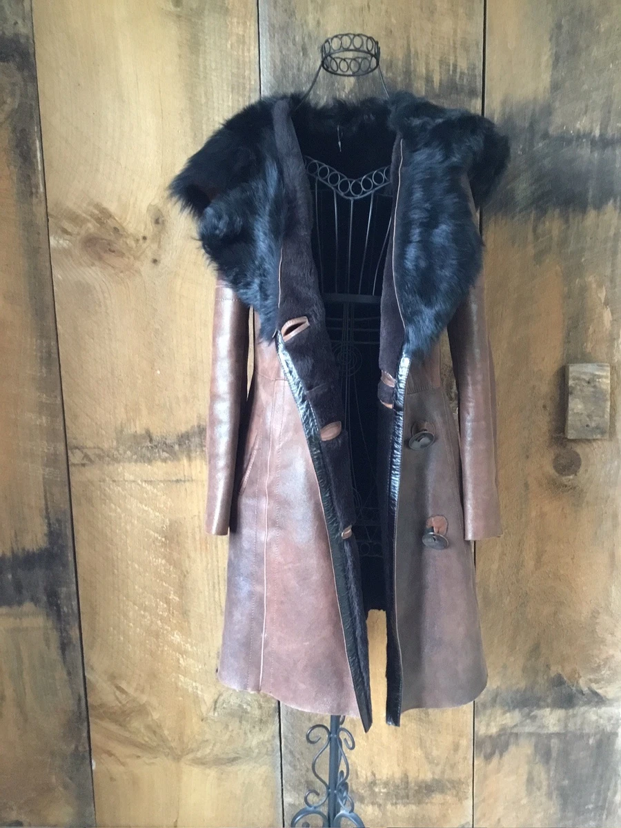 Faux Fur Leather Vintage Coats, Jackets & Vests for Women for sale