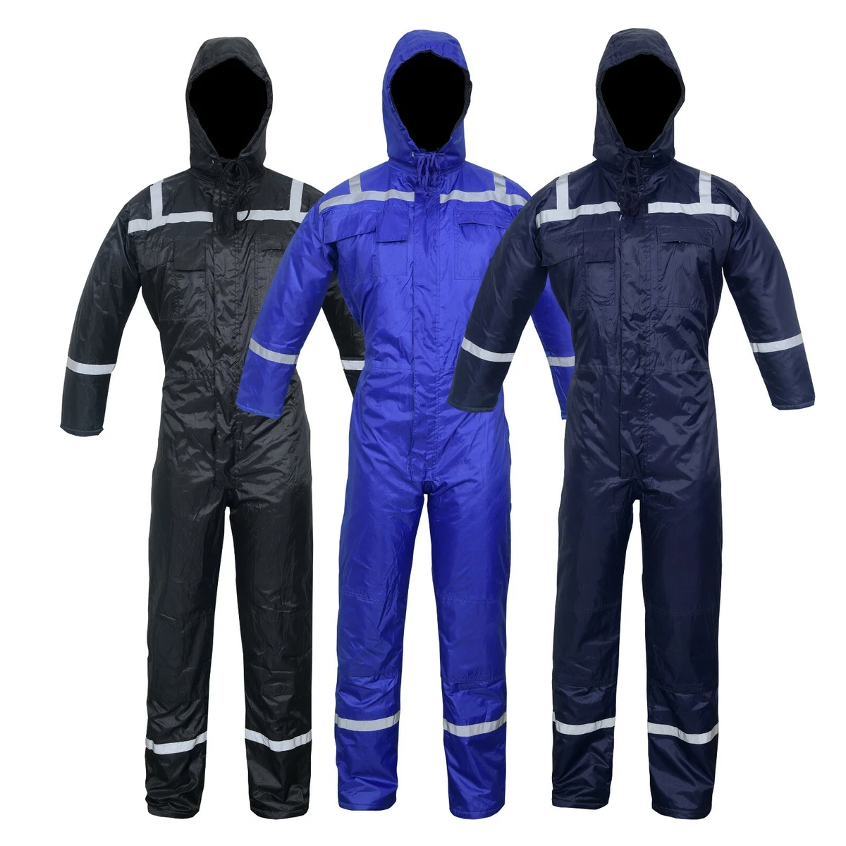 Waterproof Lined Quilted Padded Coverall Tunnel Biker Fishing Suit Winter