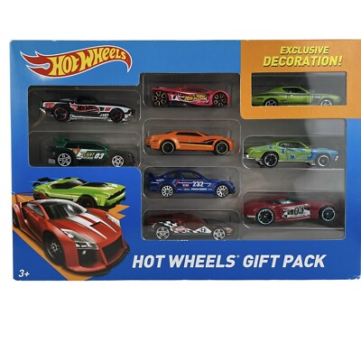 Hot Wheels 9 Pack Gift Set with Exclusive '08 Dodge Challenger SRT8 D5