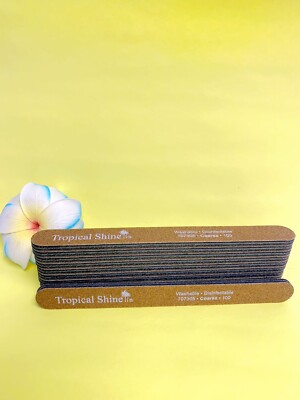 Tropical Shine Brown Nail File 100/100 #707305 x 10 Pcs -Coarse