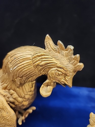 Pair Vintage Antique Italy Gold Gilt Bronze Fighting Roosters Decor Figurines!! - Picture 3 of 9