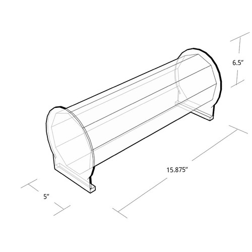 Azar Displays Acryl Stirnband Theke Display 15,875" B x 6,5" H, 2er-Pack - Bild 2 von 6