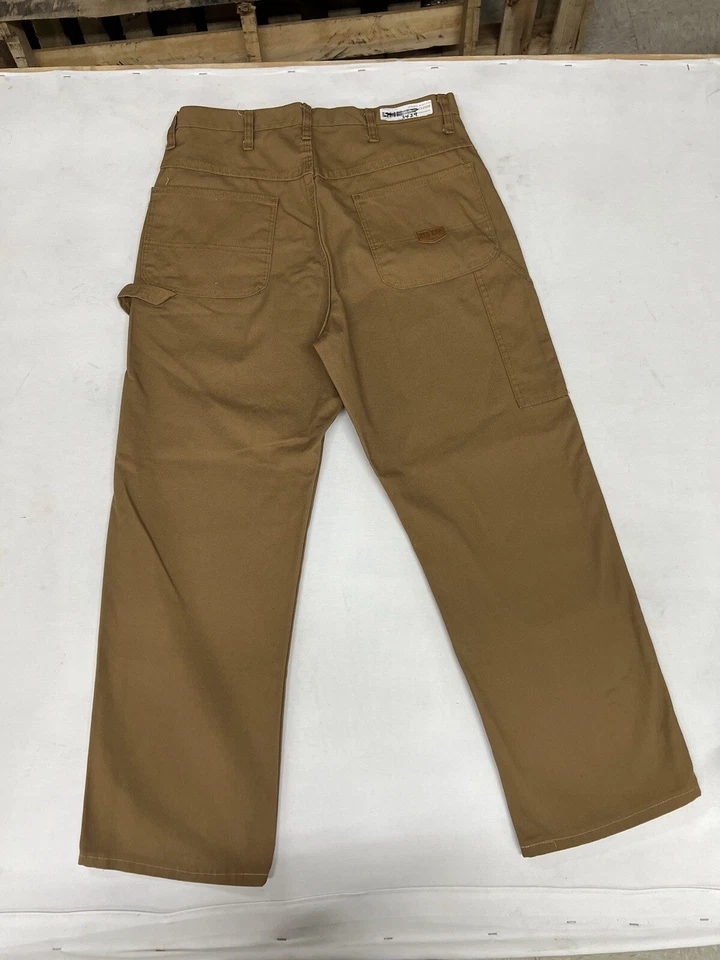 Tan Duck Dungaree pants, Redkap, Dickies-Used work pants - Image 3 of 4