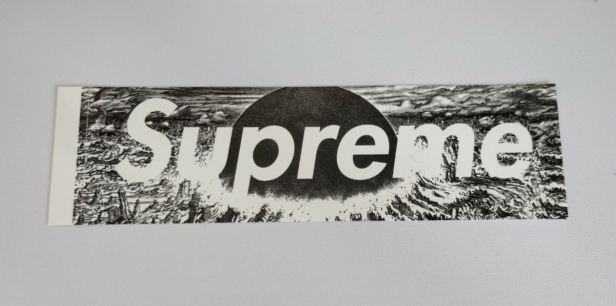 1999 supreme ステッカー”Lowdown Magazine”白黒 Supreme 'Recalled Monogram Box Logo Sticker'モノグラム
